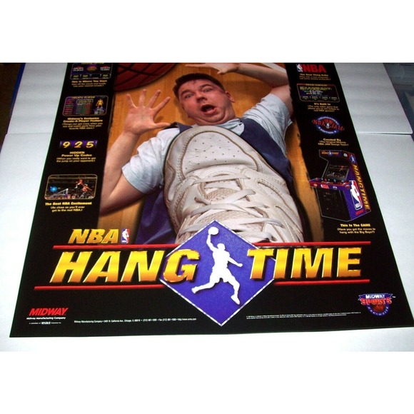 NBA Hang Time Arcade POSTER Original Video Game Wall Artwork 28" X 22.5" - Picture 4 of 6